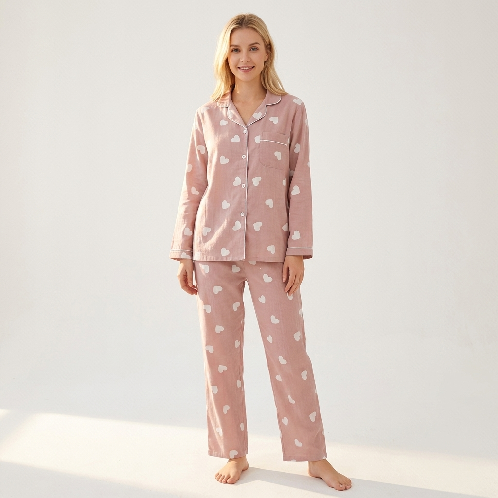 Heart Muslin Pajama