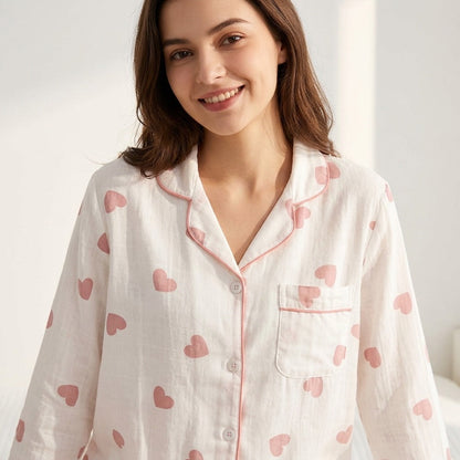 Heart Muslin Pajama