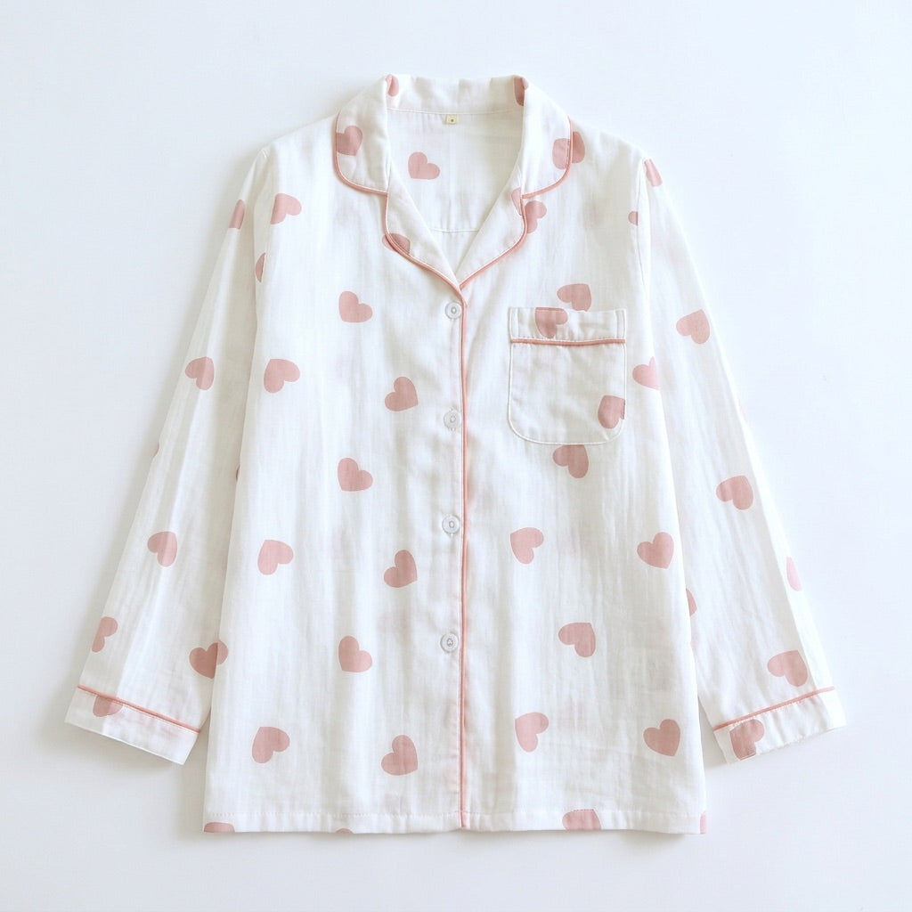 Heart Muslin Pajama