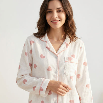 Heart Muslin Pajama
