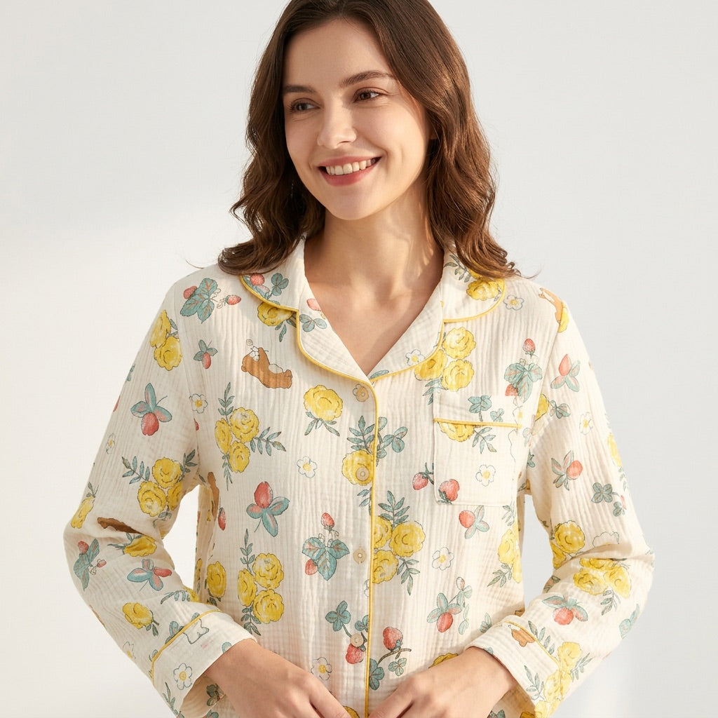 Floral Muslin Pajama